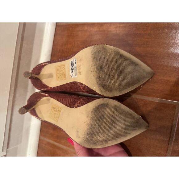 Aldo Rose Gold Pink Sparkly Sequined Stessy High Heels Dressy Elegant Size 8.5 - Picture 8 of 8